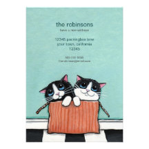 Cats in a Packing Box | New Home Announcement