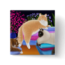 Cats in the Freshly Folded Laundry Pin