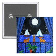 Cats Magical Night Nite Magic Pinback Buttons