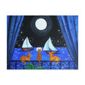 Cats Magical Night Nite Magic postcards