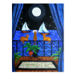 Cats Magical Night Nite Magic Postcards