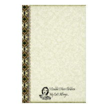 Cats Not Kids Stationery
