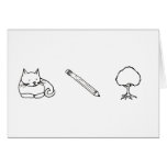Cats Pencils and Trees - symbols of a life CUSTOM Greeting Card