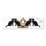 Cats Pentgagram Flame Triquetra Bumper Sticker
