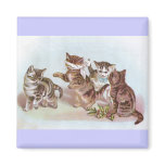 Cats Play Blind Man's Bluff Victorian Trade Card magnets