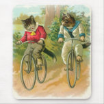 Cats Riding Bikes Mousepad
