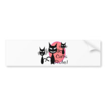 Cats Rule!!!!!!!!! Bumper Sticker