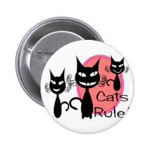 Cats Rule!!!!!!!!! Button
