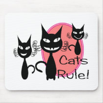 "Cats Rule!!"--Cat Lovers Gifts--Adorable Mouse Pads
