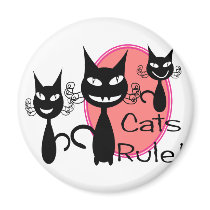 Cats Rule!!!!!!!!! Magnets