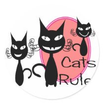 Cats Rule!!!!!!!!! Stickers
