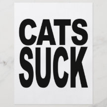 Cats Suck Custom Flyer