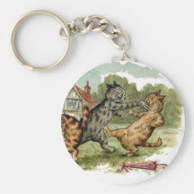 Cats Trade Punches Keychain