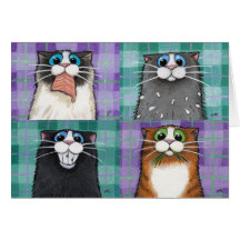Cats Up To No Good Greeting Card