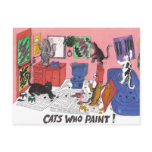 Cats Who Paint, Humourous Art of cats painting