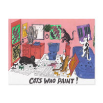Cats Who Paint, Humourous Art of cats painting