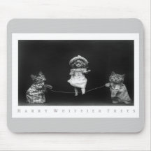 Cats with Jump Rope Mousepad
