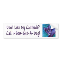 Cattitude Cat Bumper Sticker