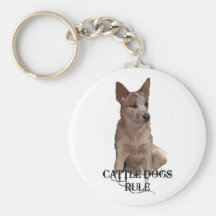 Cattle Dogs Rule Key Chain