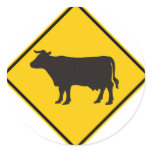 Cattle Zone Highway Sign stickers