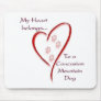 Caucasian Mountain Dog Heart Belongs Mouse Pad