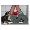 Caught with my pants down, again...Cute Puppy Dog cards