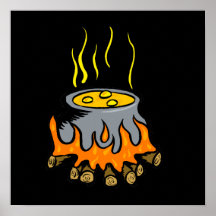 Cauldron on fire print