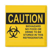 caution08 Biohazard Refrigerator Magnets