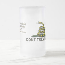 CAUTION "Don't Tread On Me" FLAG Mugs