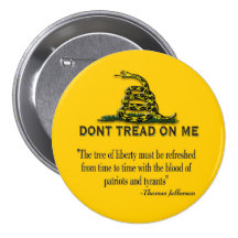 CAUTION "Don't Tread On Me" FLAG Pin