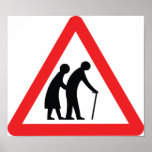 CAUTION Elderly People ... UK Traffic Sign posters