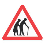 CAUTION Elderly People ... UK Traffic Sign stickers