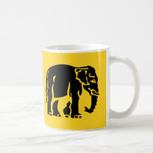 Caution Elephants Crossing ⚠ Thai Road Sign ⚠ Mugs