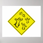 Caution Ghosts Poster posters