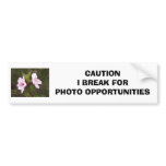 CAUTION I Break for Photo Opportunities bumper stickers