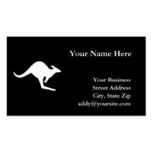 Caution Kangaroo Business Cards