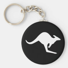 Caution Kangaroo Keychains