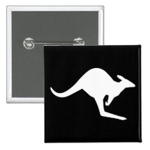Caution Kangaroo Pins