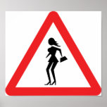 Caution Prostitute (Attenzione Prostitute) Sign posters