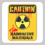 Caution Radioactive Material stickers