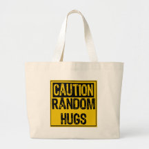 Caution Sign-Random Hugs Yellow/Black Bags
