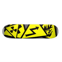 Caution Signs Skate Board Deck