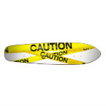 Caution Tape Skateboard Oldschool