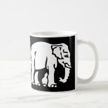 Caution White Elephant Crossing ⚠ Thai Road Sign ⚠ Mug