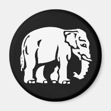 Caution White Elephant  ⚠ Thai Road Sign ⚠ Refrigerator Magnet