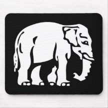 Caution White Elephant ⚠ Thai Road Sign ⚠ Mousepad