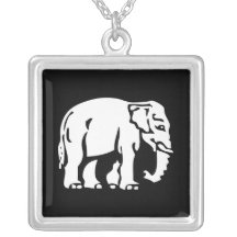 Caution White Elephant ⚠ Thai Road Sign ⚠ Custom Necklace