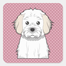 Cavachon Cartoon Square Stickers