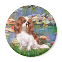 Cavalier 2 (bl) - Lilies 2 Refrigerator Magnet