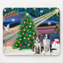 Cavalier King Charles Border Collies (two) Mouse Pads